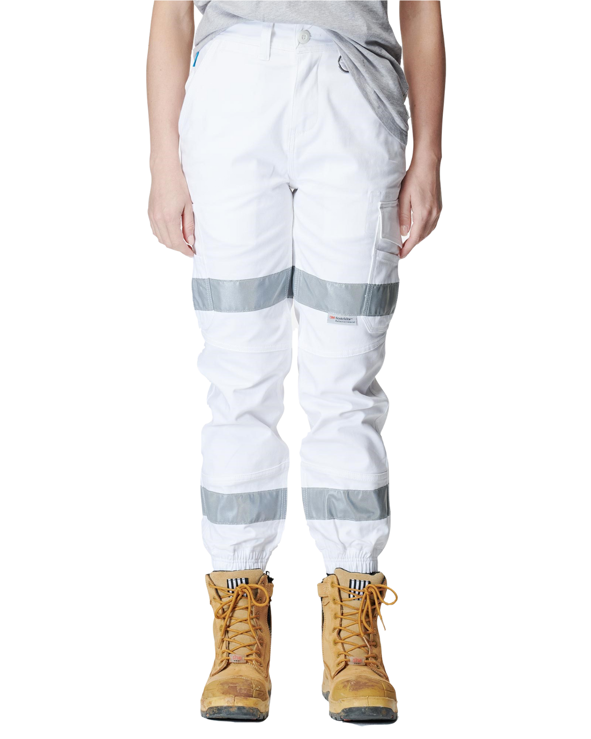 Elwood Womens Reflective Cuffed Pant Cotton Stretch Tapered Pockets Pants EWD507