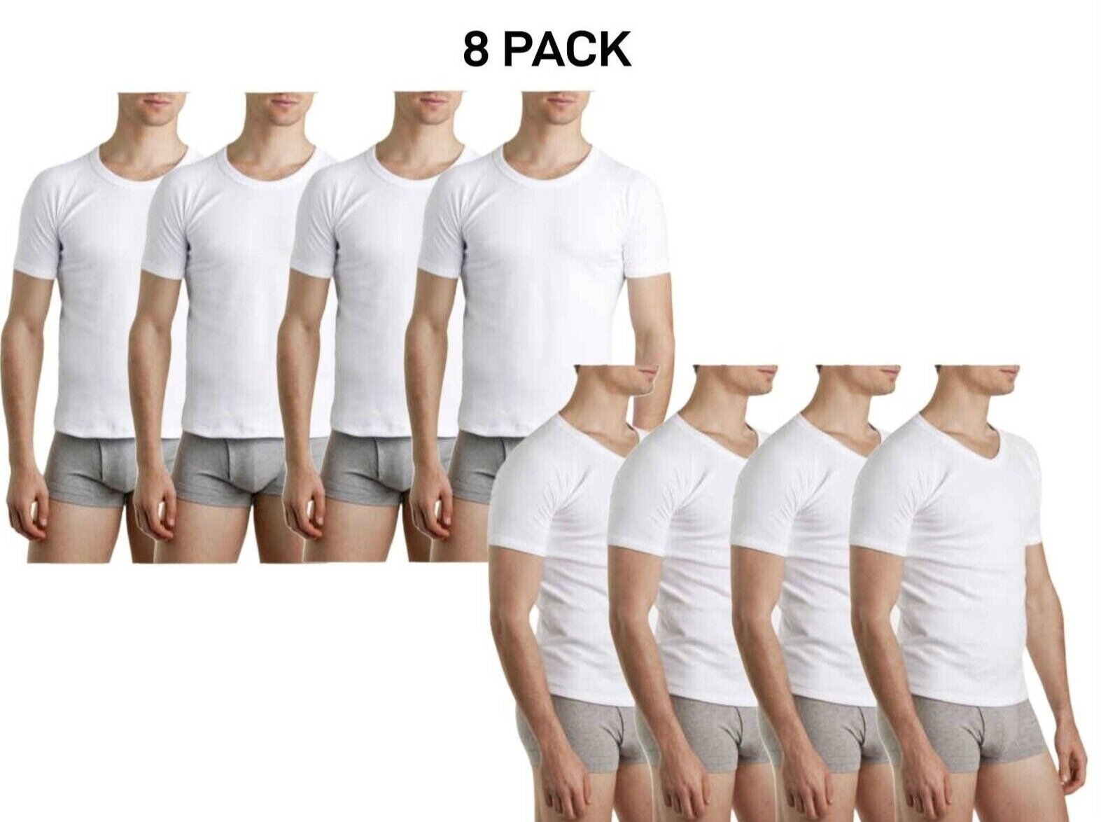 Bonds Mens Genuine Raglan Crew Neck Perfect Tee Close Body Fit 8 Pack M9372W