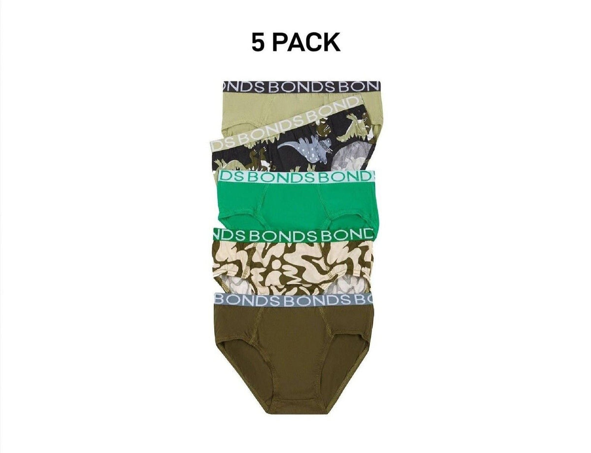 Bonds Boys Brief Soft Stretchable and Comfortable Contoured Fit 5 Pack UWNU5A