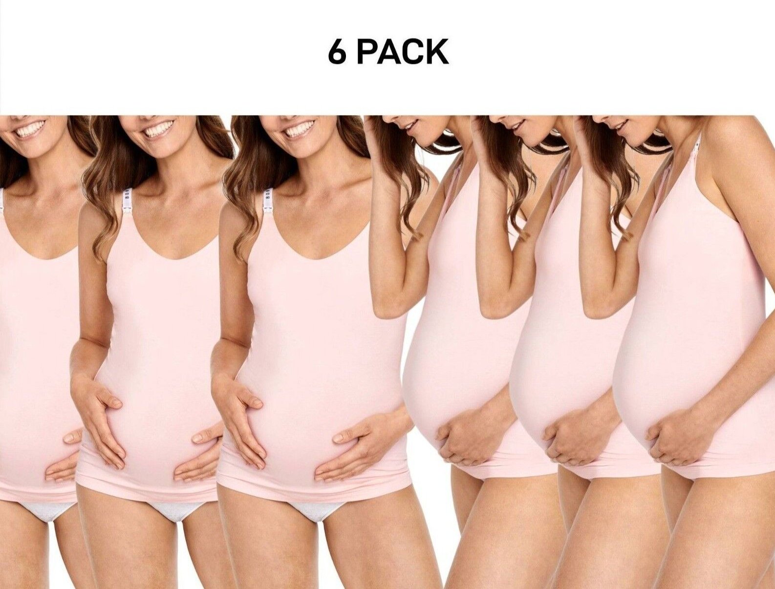 Bonds Womens Originals Maternity Support Singlet Extra Comfort 6 Pack YXF3Y