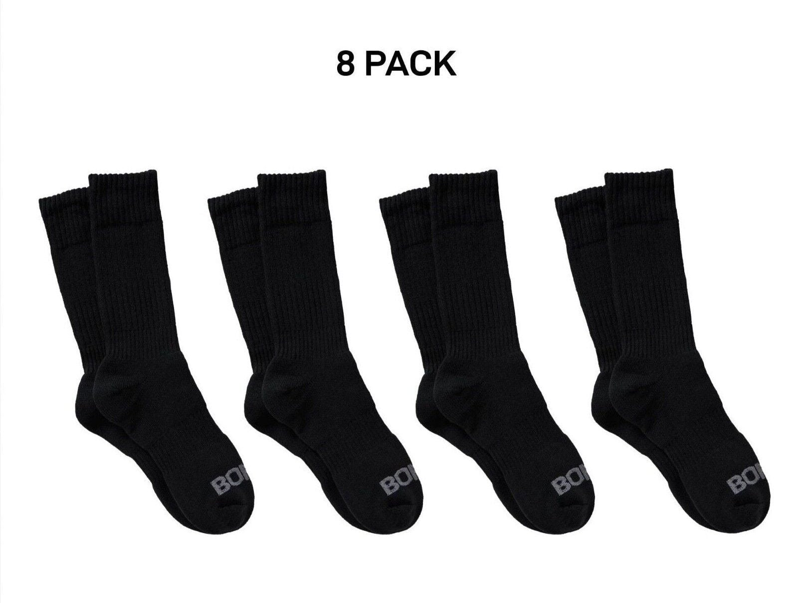 Bonds Mens Cotton Work Socks Durable Comfort and Warmth Fit 8 Pack SYPG2N