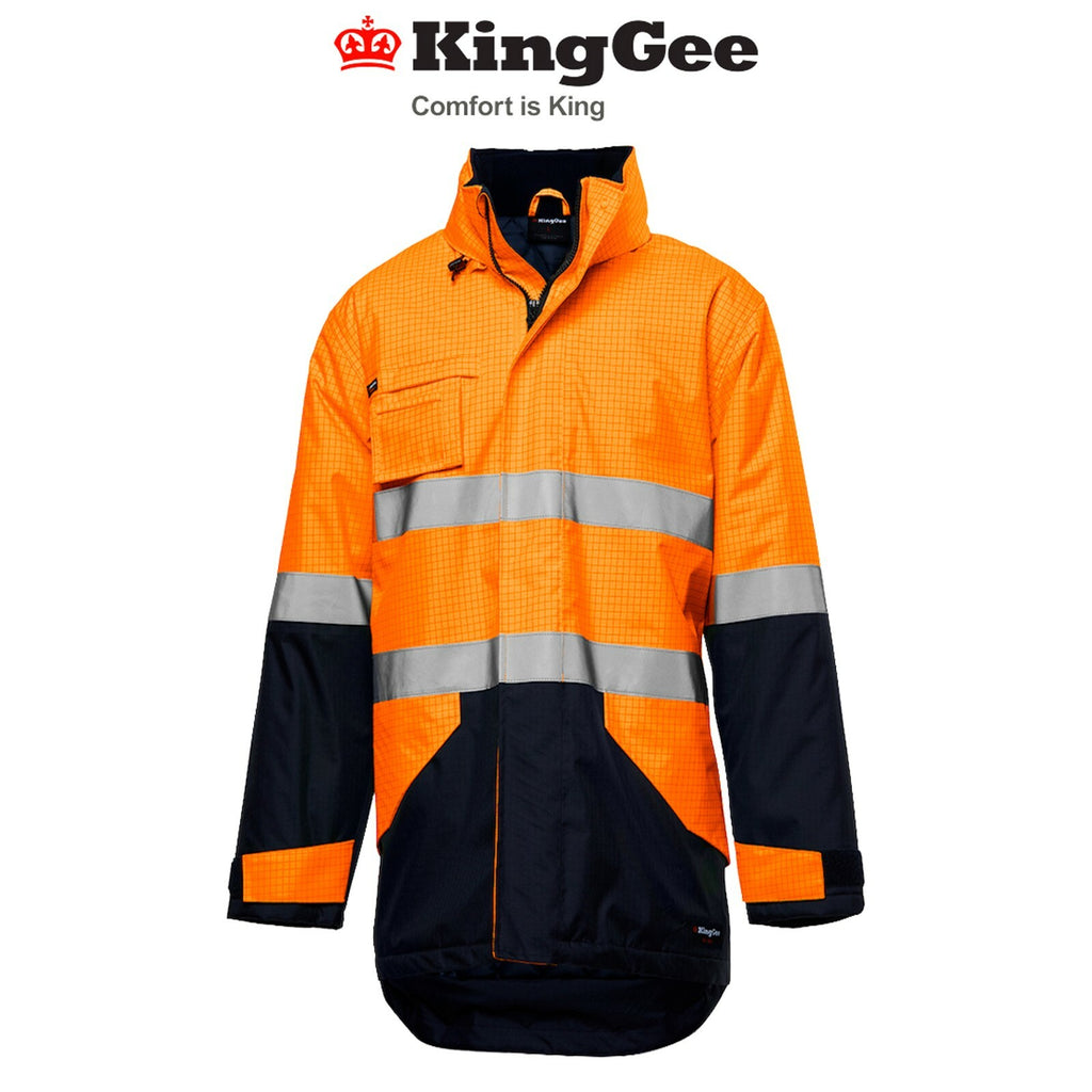 KingGee Hi Vis Water Repellent Taped Hoodie K55013 main image 1