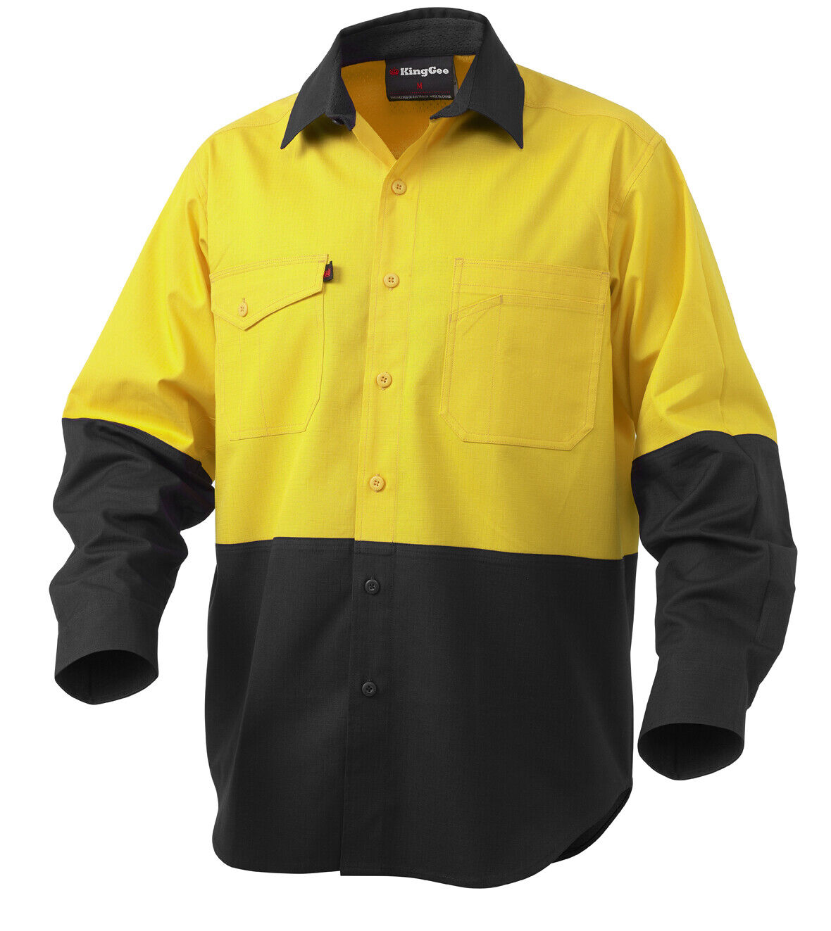 KingGee Mens Workcool 2 Hi-Vis Shirt Long Sleeve Button Up Work Workwear K54870