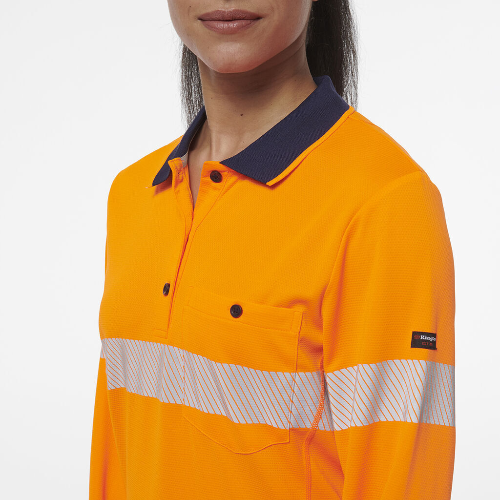KingGee Womens Workcool Hyperfreeze Spliced With Segmented Tape K44223-Collins Clothing Co