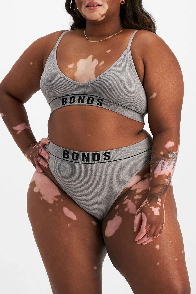 Bonds Womens Retro Rib Hi Leg Bikini Comfortable Smooth Waitband WU8GA