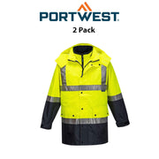 Portwest Mackay Anti-Static 4-in-1 Jacket 2 Packs Reflective Safety Comfy MJ887