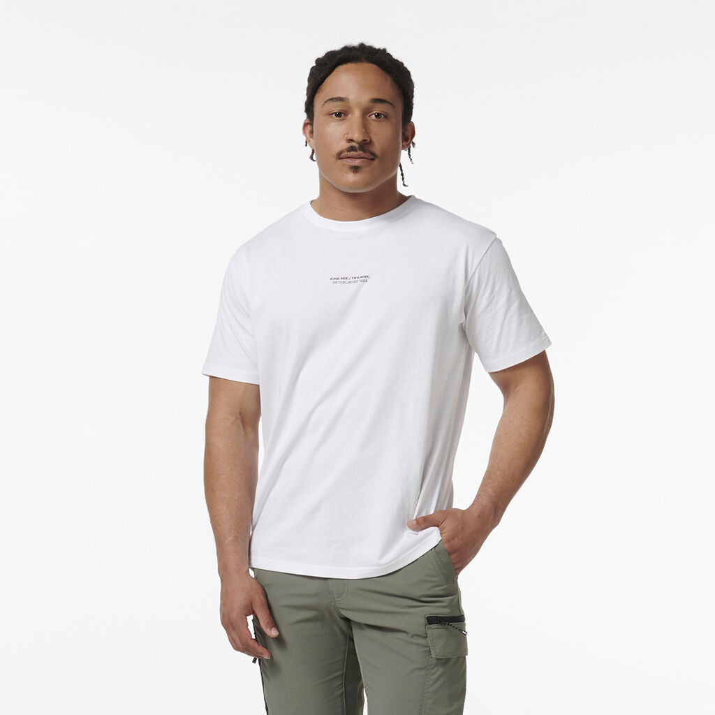 KINGGEE Mens Trademark Graphic Print Crew Neck Tee AUS Cotton Tshirt K14009-Collins Clothing Co