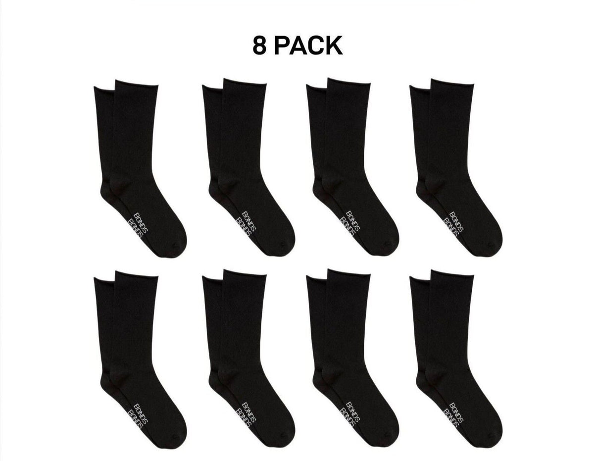 Bonds Womens Supersoft Modal Crew Sock Thin & Lightweight 8 Pack LYM72N