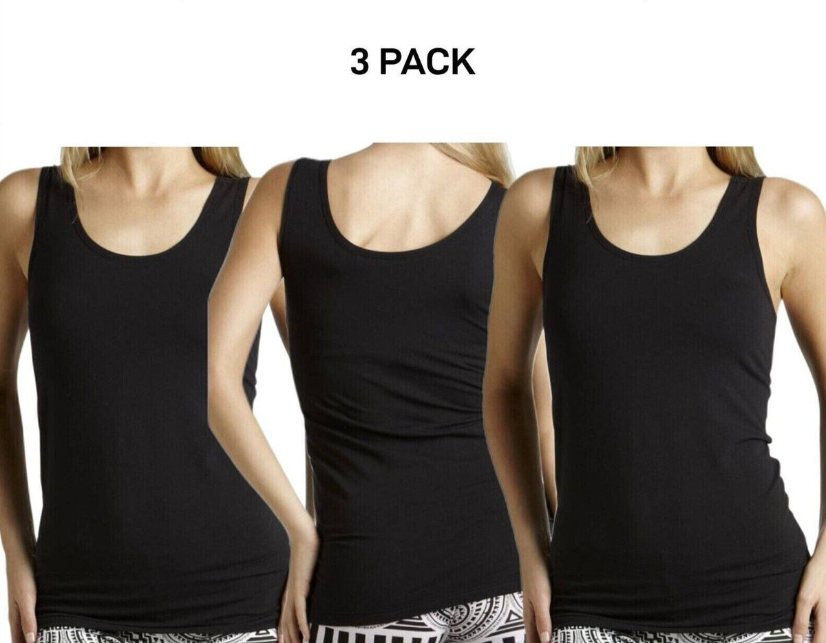 Bonds Womens Stretchy Chesty Tank Top Breathable Cotton Jersey 3 Pack WYEXY