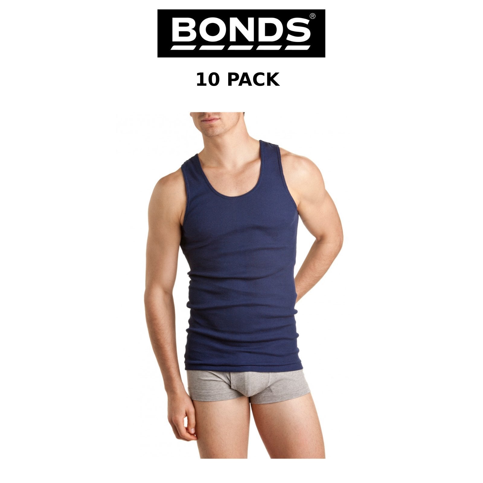 Mens Bonds Chesty Singlets 10 PACK Muscle Tank Top BULK Work Tough Shirt M7NLO