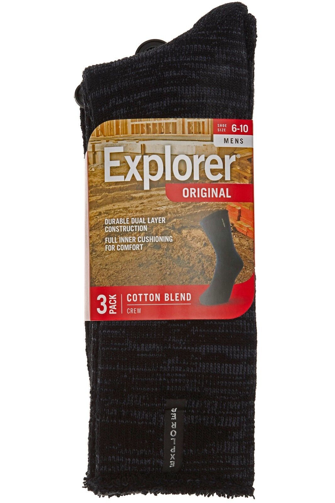 Bonds Mens Explorer Original Wool Crew Socks Padding Soles 12 Pack SYVW3W