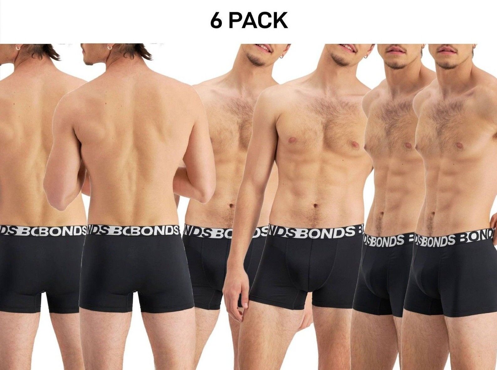 Bonds Mens Active Everyday Trunk Lightweight Classic Comfortable Fit 6 Pack MWRA