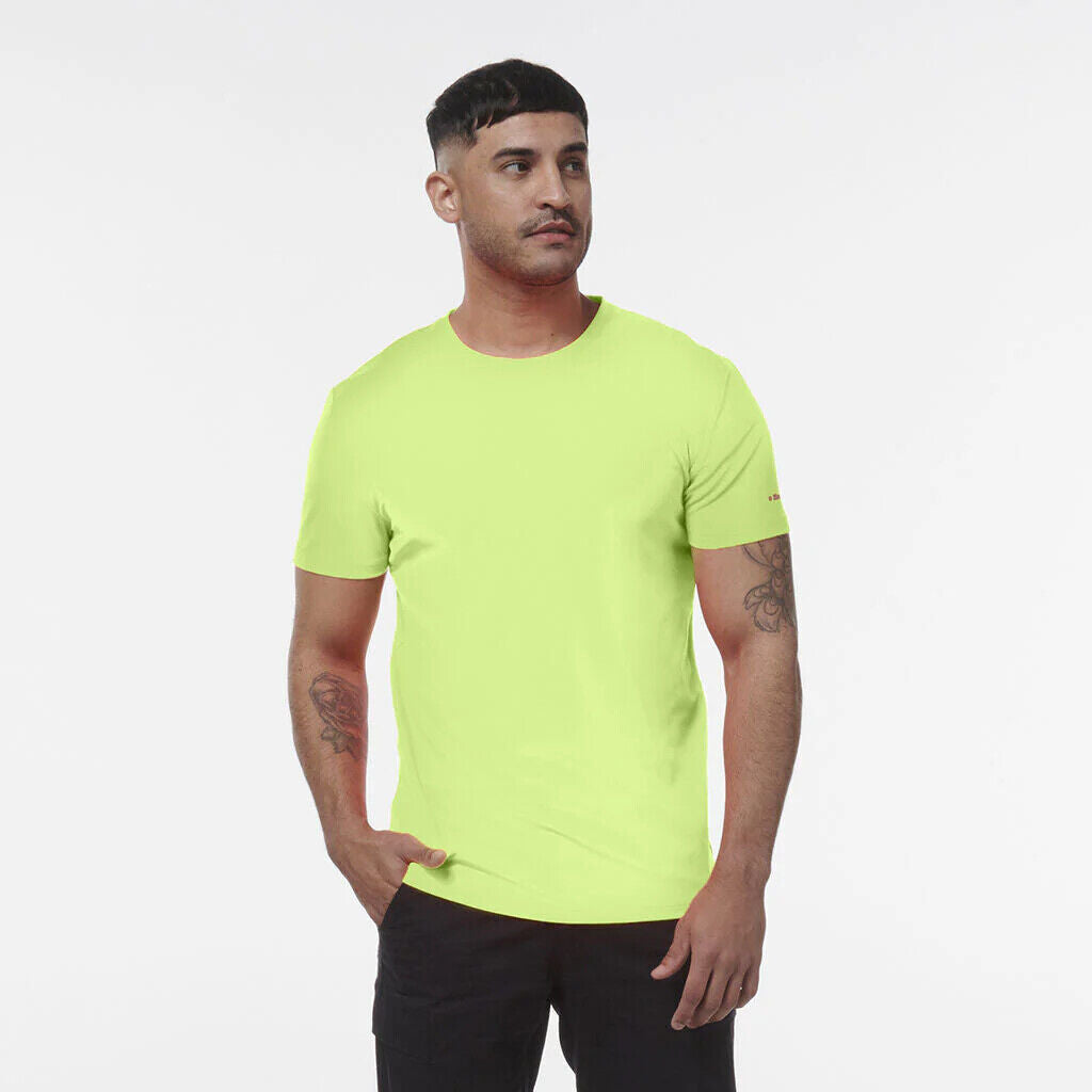 KINGGEE Mens HI Vis Crew Workwear Regular Fit Reflective Sleeve T Shirt K54034-Collins Clothing Co