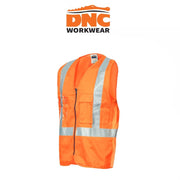 DNC Mens Day/Night Cross Back Cotton Safety Vests with CSR R/Tape 3810