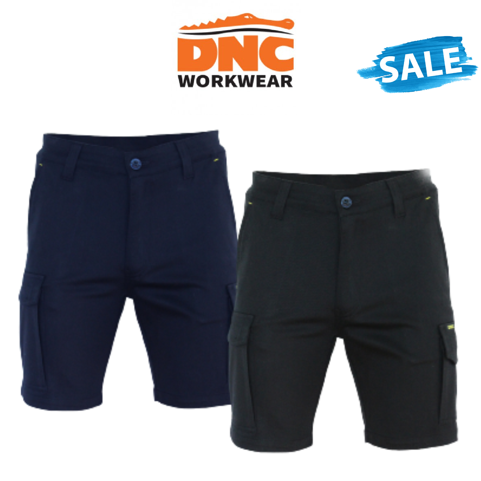 SALE DNC Workwear Men SlimFlex Cargo Shorts Comfortable Work Tough Short 3364