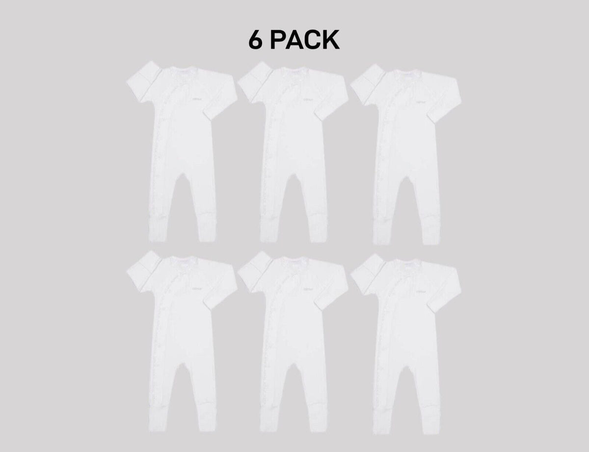 Bonds Baby Pointelle Cozysuit Branded Elastic Trim Aussie Cotton 6 Pack BXGGA