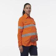 KingGee Womens Safety Workcool Maternity Reflective Two Toned Shirt K44235-Collins Clothing Co