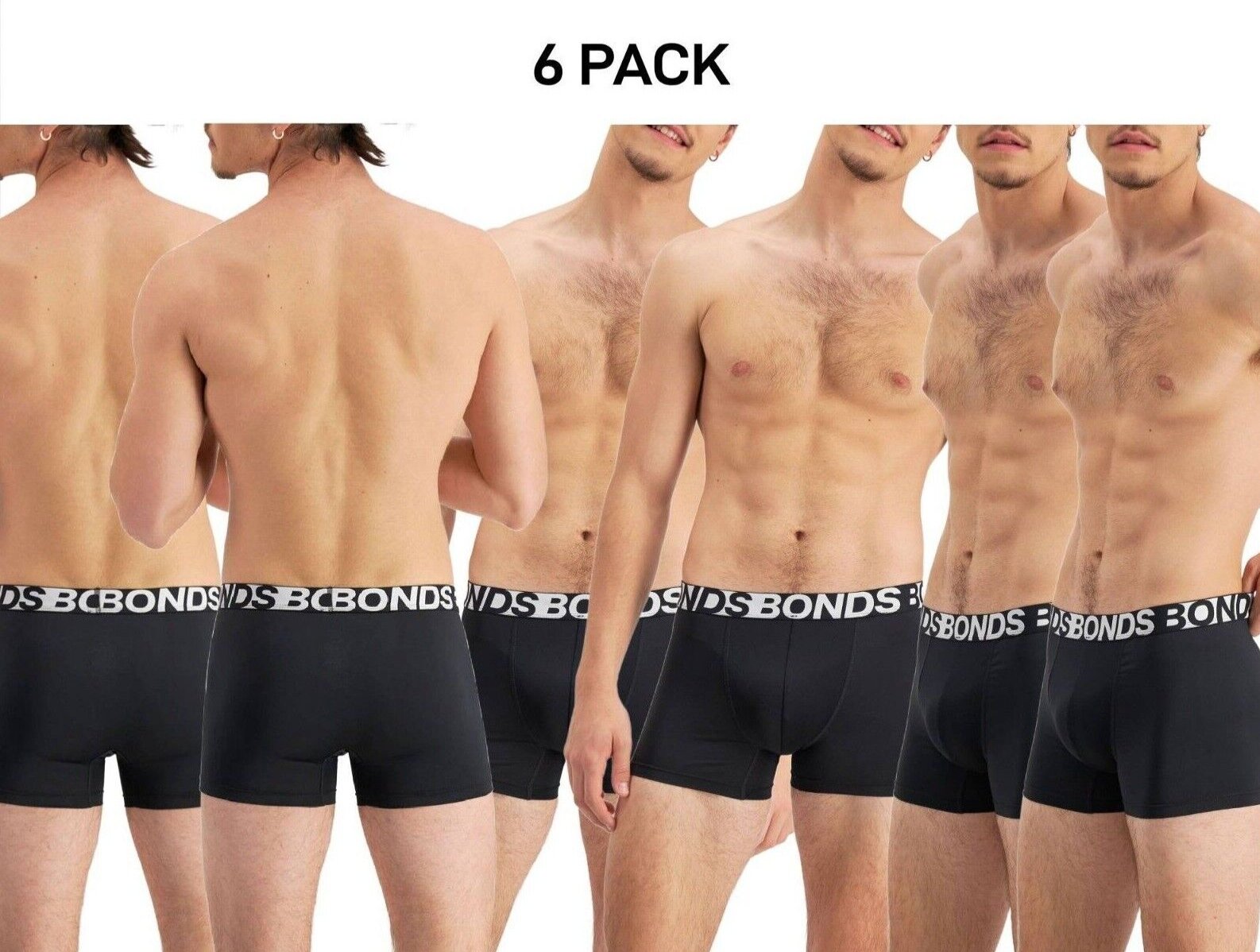 Bonds Mens Active Everyday Trunk Lightweight Classic Comfortable Fit 6 Pack MWRA