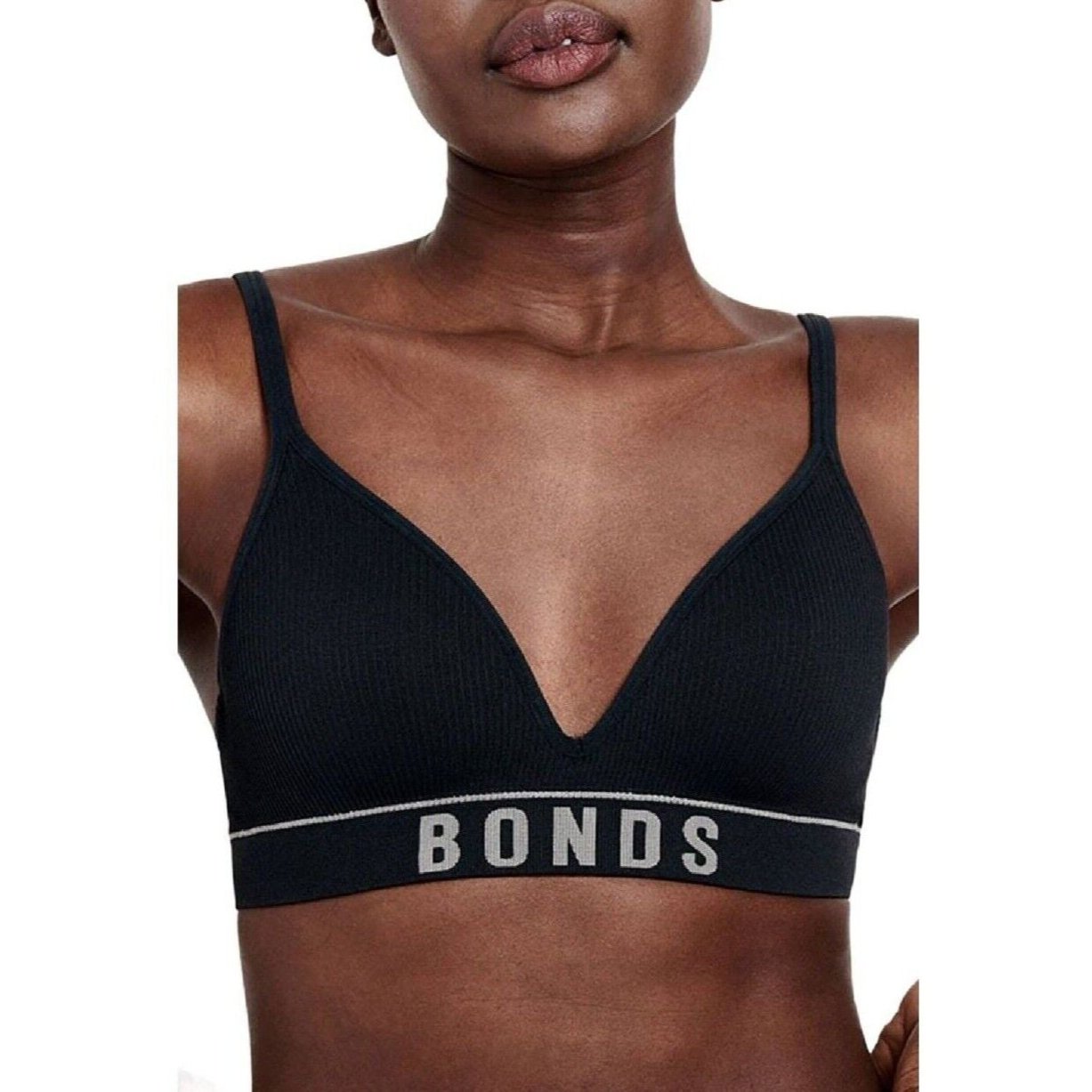 Bonds Womens Retro Rib Seamless Wirefree Tee Bra Natural Contoured Shape WU8EW