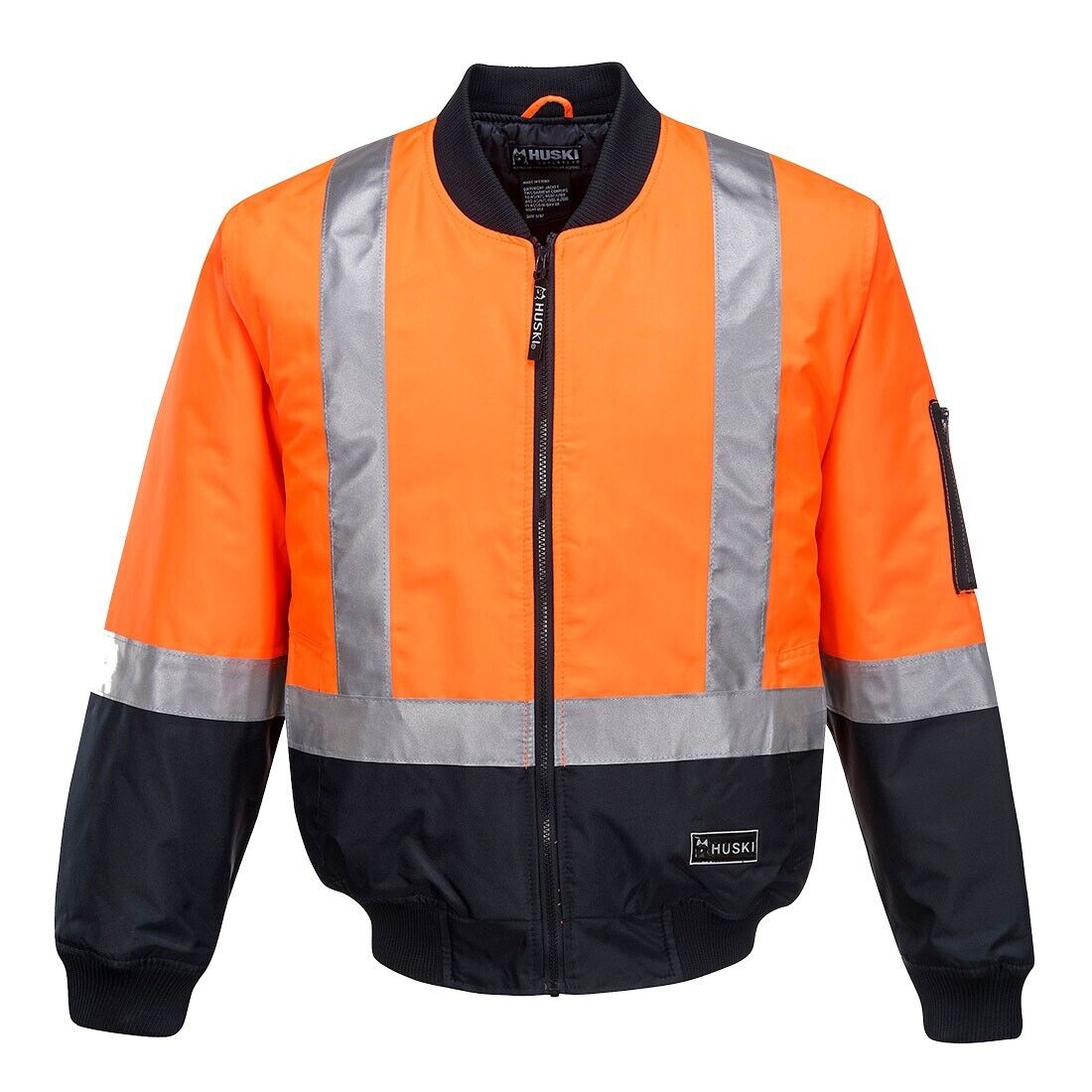 Portwest Mens Huski Hi-Vis Winter Bomber Teflective Tape Jacket K8131