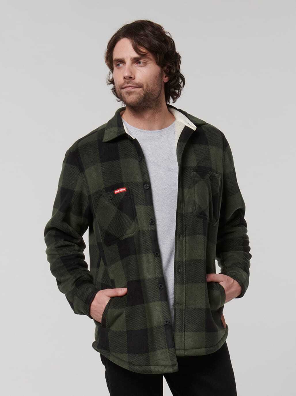 WINTER SALE! Hard Yakka Legends Sherpa Fleece Jacket Free Beanie Work Y06518