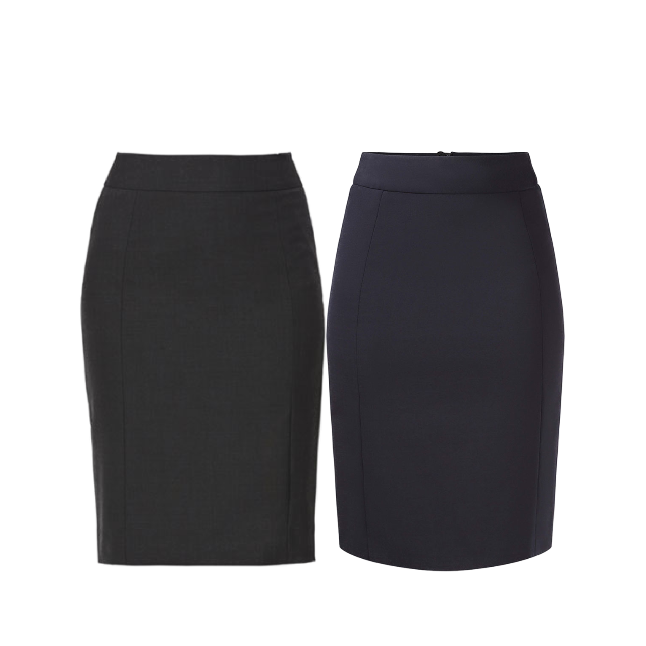 NNT Womens Business Stretch Wool Blend Panel Pencil Skirt Wool Blend  CAT2MG-Collins Clothing Co