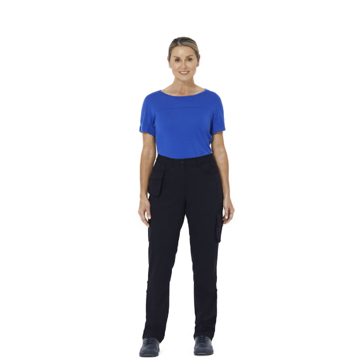 Womens NNT UNIFORMS P/V Gaberdine Flex Waist Cargo Navy Work Pants CAT3TY-Collins Clothing Co