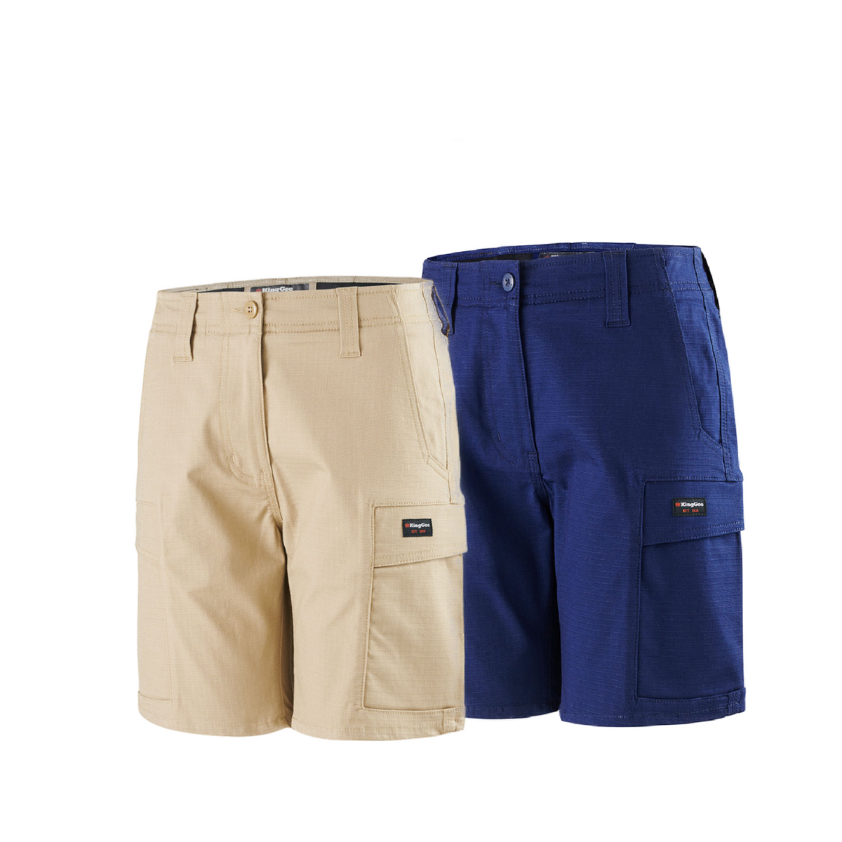 KingGee Womens Workcool Pro Shorts Comfort Stretch Waistband Work Safety K47008-Collins Clothing Co
