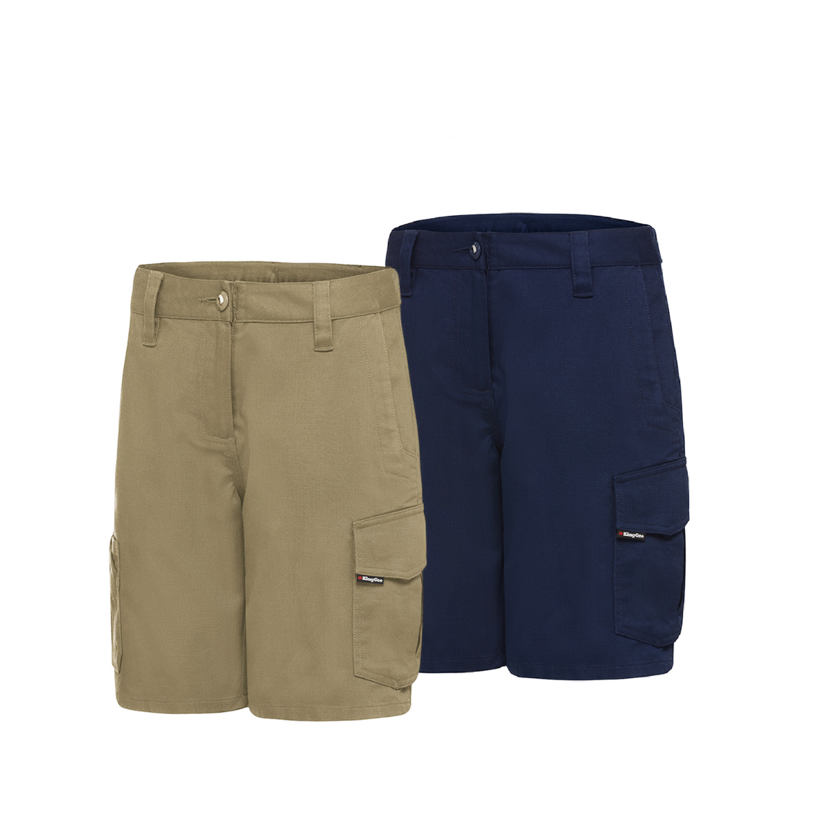 KingGee Womens WorkCool Shorts Durable Reinforced Ripstop Fabric Workwear K47000-Collins Clothing Co