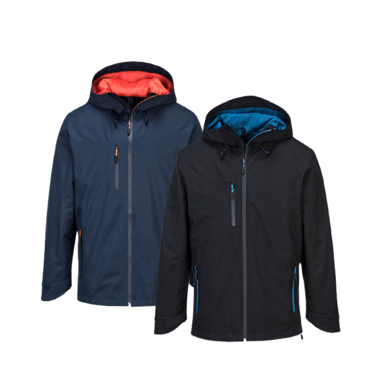 Portwest Mens X3 Shell Jacket Waterproof Hooded Full Zip Breathable Jacket S600-Collins Clothing Co