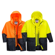 Portwest Mens Kimberley Lightweight Hi-Vis Rain Jacket Waterproof Safety MJ206-Collins Clothing Co