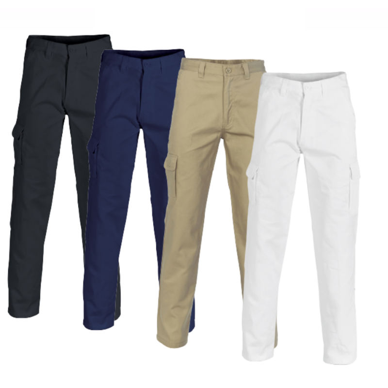 DNC Workwear Mens Cotton Drill Cargo Pants Comfortable Tough Pant Work 3312-Collins Clothing Co