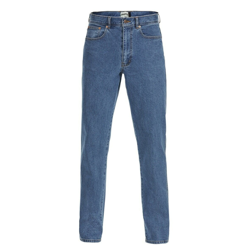 Hard Yakka Mens Mustang Stretch Jeans Denim Tough Regular Classic Fit Y43245-Collins Clothing Co