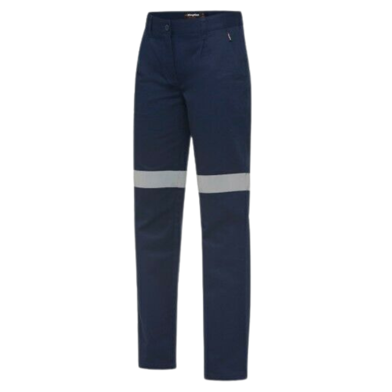 KingGee Women's Drill Reflective Pants Work Safety Tough Reinforced Comfy K43535-Collins Clothing Co