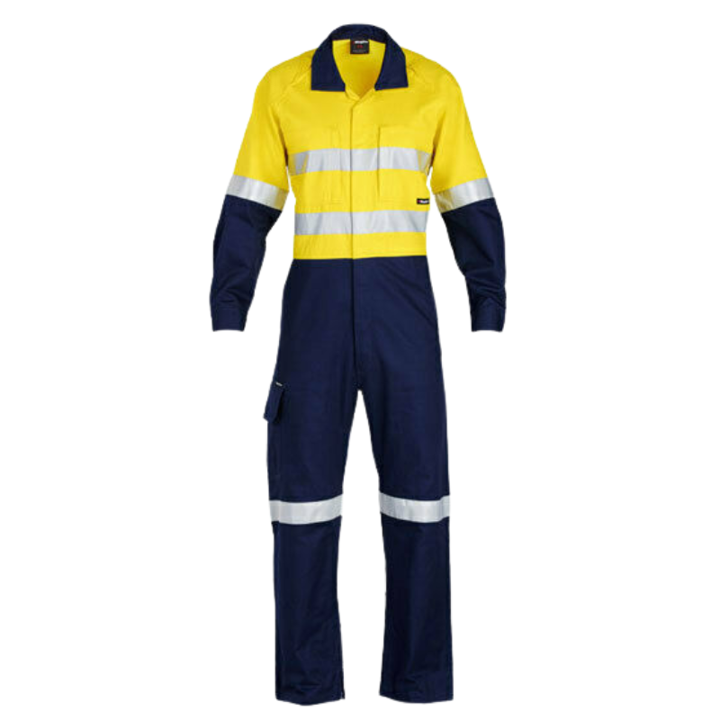 KingGee Mens WorkCool 2 Spliced Overall Work Comfy Safety Cotton Ripstop K51540-Collins Clothing Co