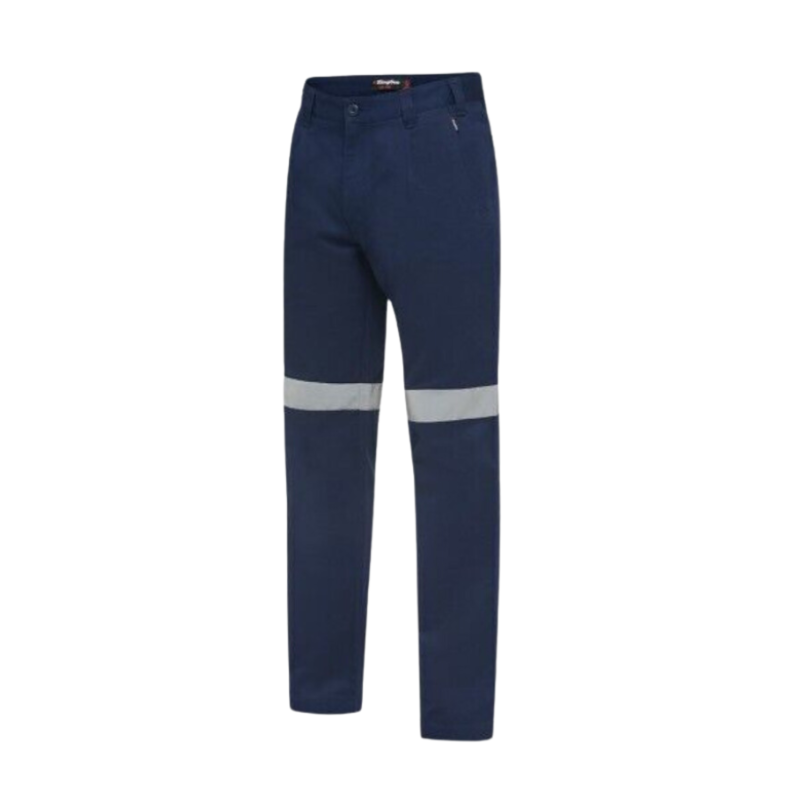 KingGee Mens Reflective Drill Pants Reinforced Stitching Safety Work K53020-Collins Clothing Co