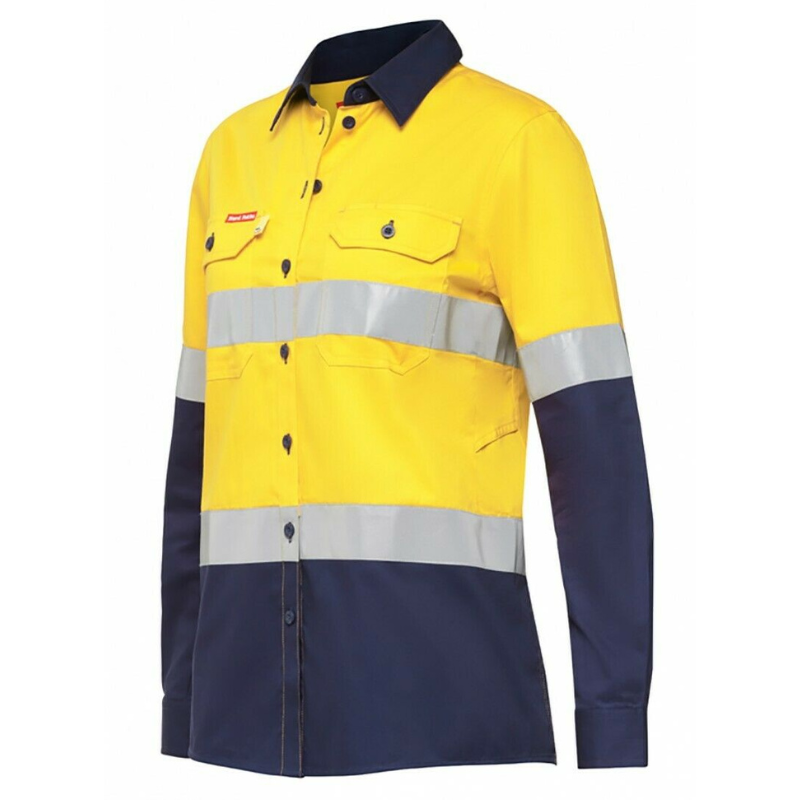 Women's Koolgear Hi-Vis Vented Taped Cotton Twill Shirt