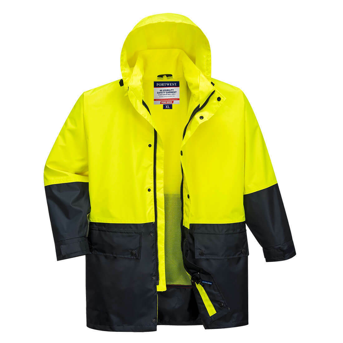 Portwest Mens Kimberley Lightweight Hi-Vis Rain Jacket Waterproof Safety MJ206-Collins Clothing Co