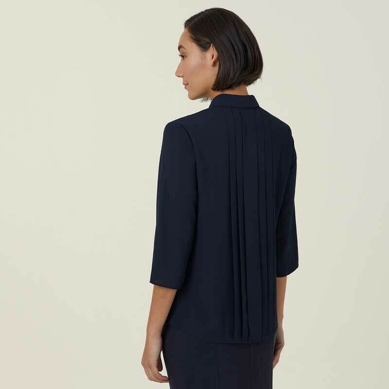 NNT Womens Business Georgie  3/4 Sleeve Pleat Back Formal Shirts Classic CATUKZ-Collins Clothing Co
