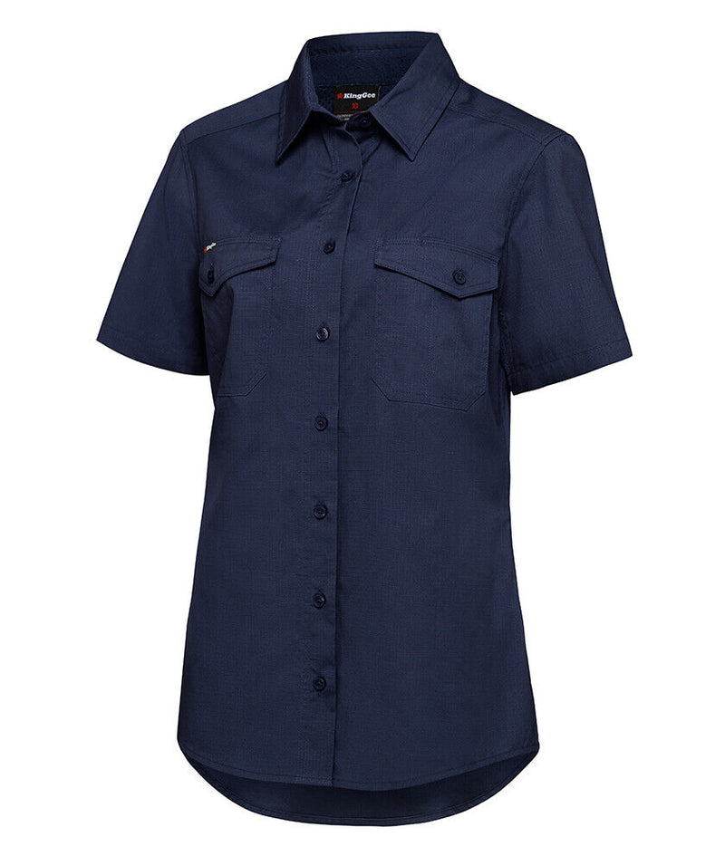 KingGee Womens Workcool 2 Shirt Short Sleeve Lightweight Breathable Work K44205-Collins Clothing Co