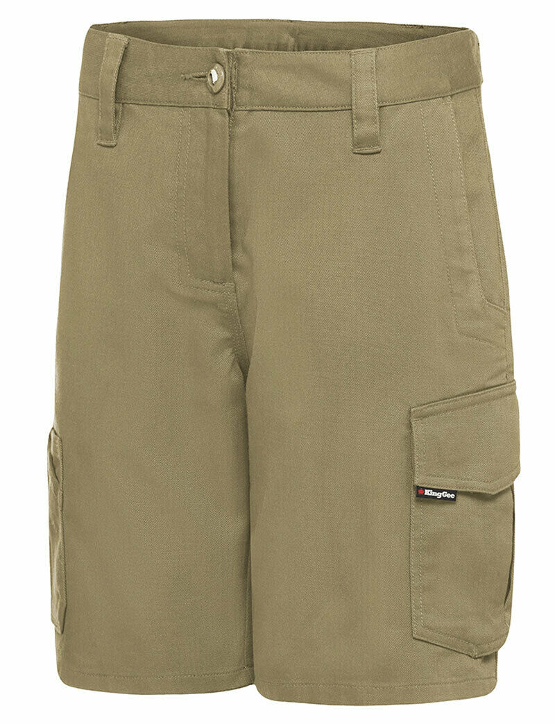KingGee Womens WorkCool Shorts Durable Reinforced Ripstop Fabric Workwear K47000-Collins Clothing Co