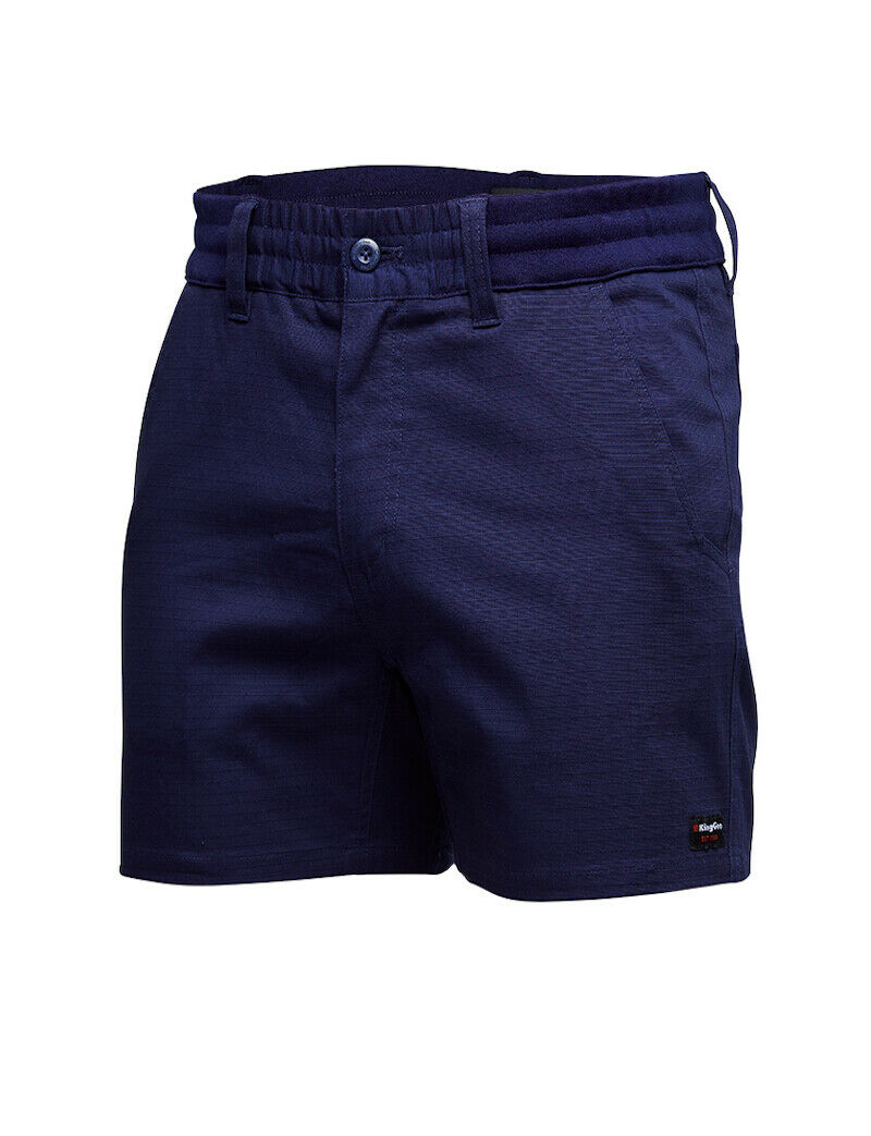 KingGee Mens Comfort Waist Short Short Toughs Durable Stretch Ripstop K17012-Collins Clothing Co