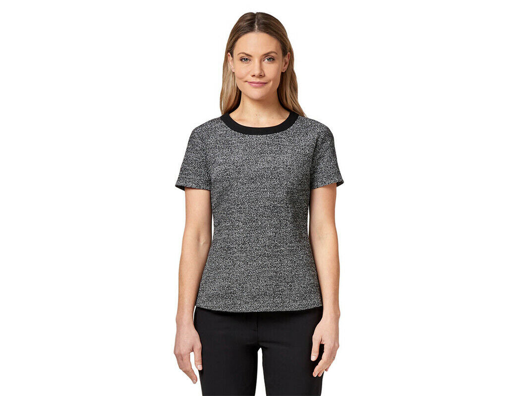 NNT Womens Formal Textured Tweed Shell Top Classic Fit Crew Neckline CATUDG-Collins Clothing Co