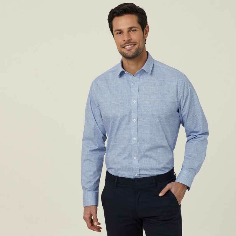 NNT Mens Avignon Abstract Stripe Long Sleeve Shirt Casual Fit Business CATJDC-Collins Clothing Co