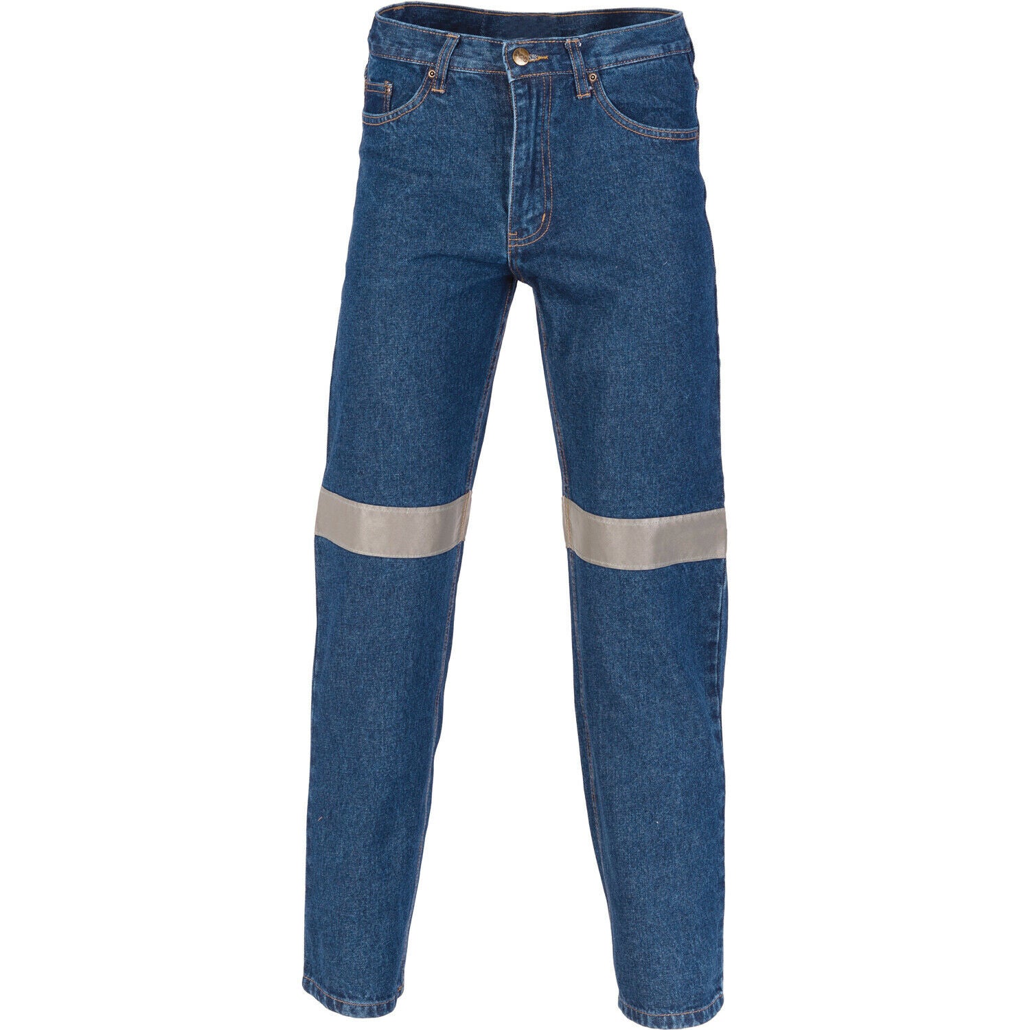 DNC Workwear Mens Relective Denim Jeans CSR R/Tape Comfortable Work 3327-Collins Clothing Co