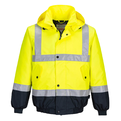 Portwest Hi-Vis Flying Jacket 2 Tone Waterproof Reflective Safety Work MJ204-Collins Clothing Co