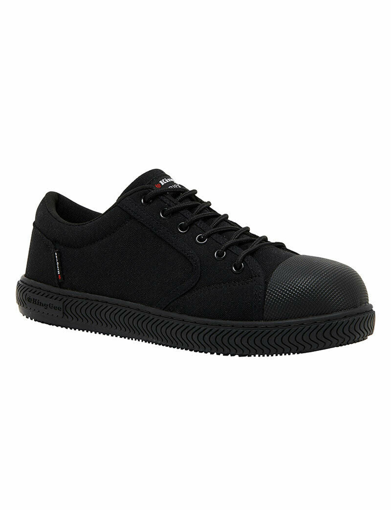 KingGee Mens Grip 3000 Canvas Shoes Rubber Toe Bump Comfortable Workwear K26540-Collins Clothing Co