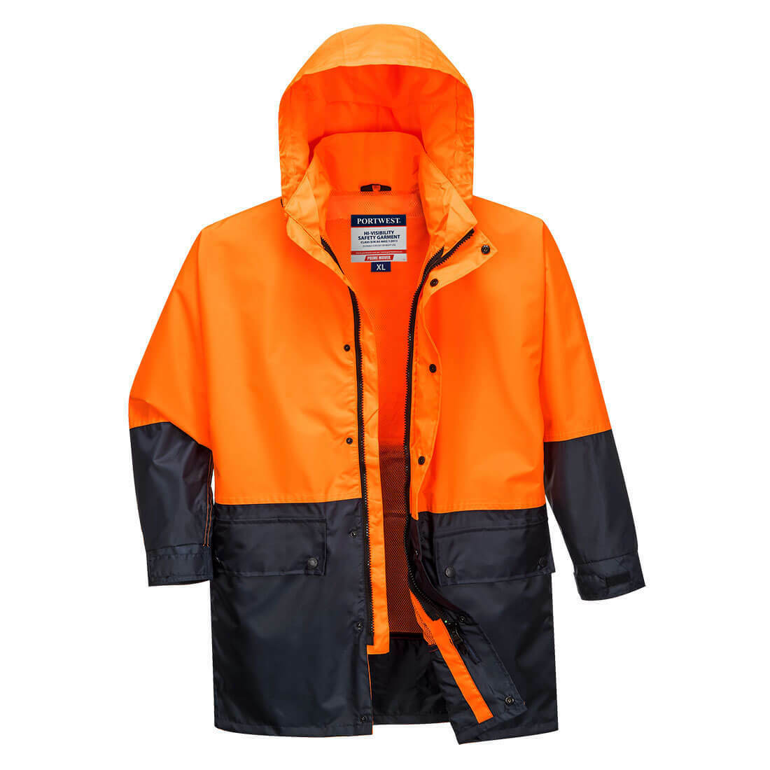 Portwest Mens Kimberley Lightweight Hi-Vis Rain Jacket Waterproof Safety MJ206-Collins Clothing Co