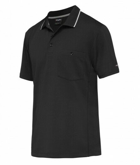 KingGee Mens Workcool Hyperfreeze Polo Short Sleeve Shirt Workwear Comfy K54209-Collins Clothing Co