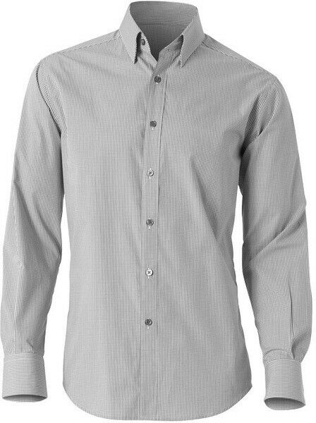 NNT Mens Formal Gingham Long Sleeve Under Collar Check Shirts Business CATDGZ-Collins Clothing Co